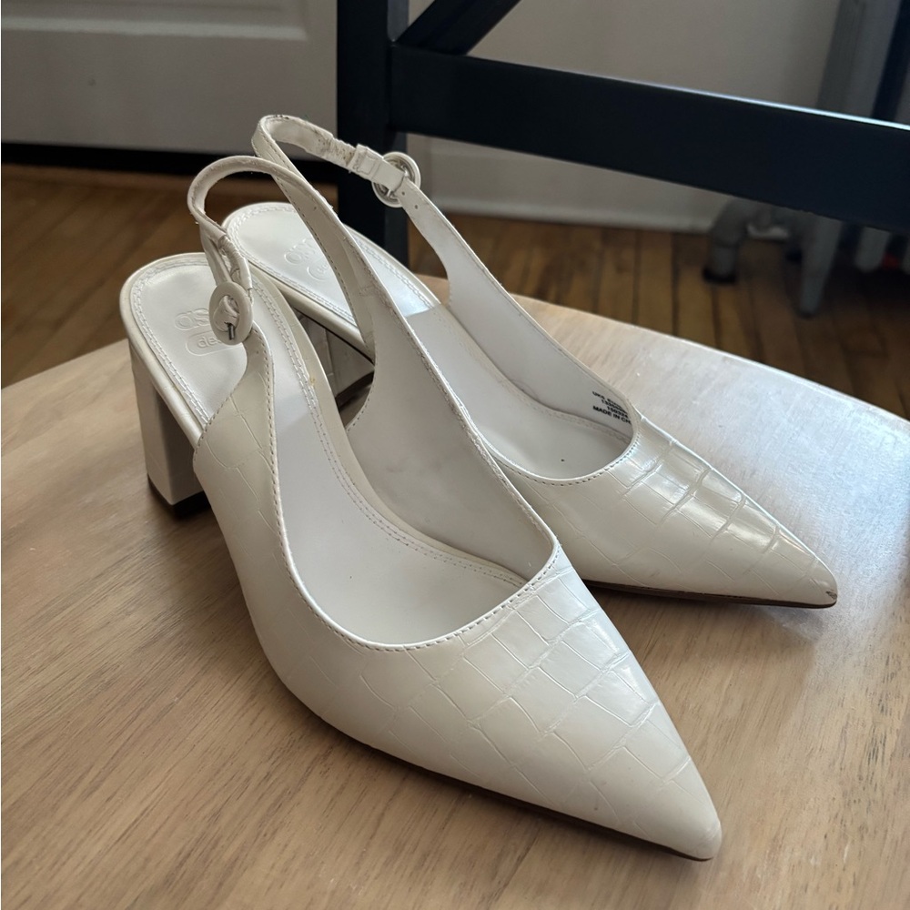 ASOS white sling back heel